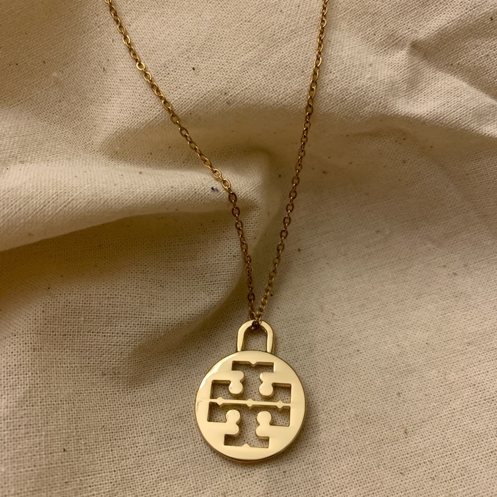 Tory Burch Logo Charm Necklace